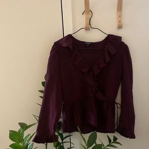 Madewell purple wrap top size xs